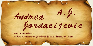 Andrea Jordačijević vizit kartica